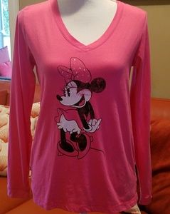 Women's Hot Pink Minnie Mouse T Shirt Size M